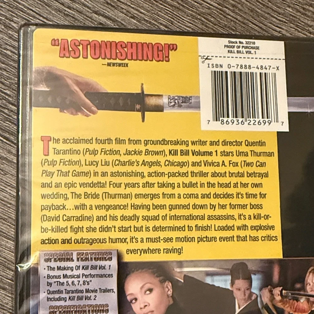 Kill Bill Volume 1 DVD / BUNDLE AND SAVE ON MOVIES - Picture 3 of 7